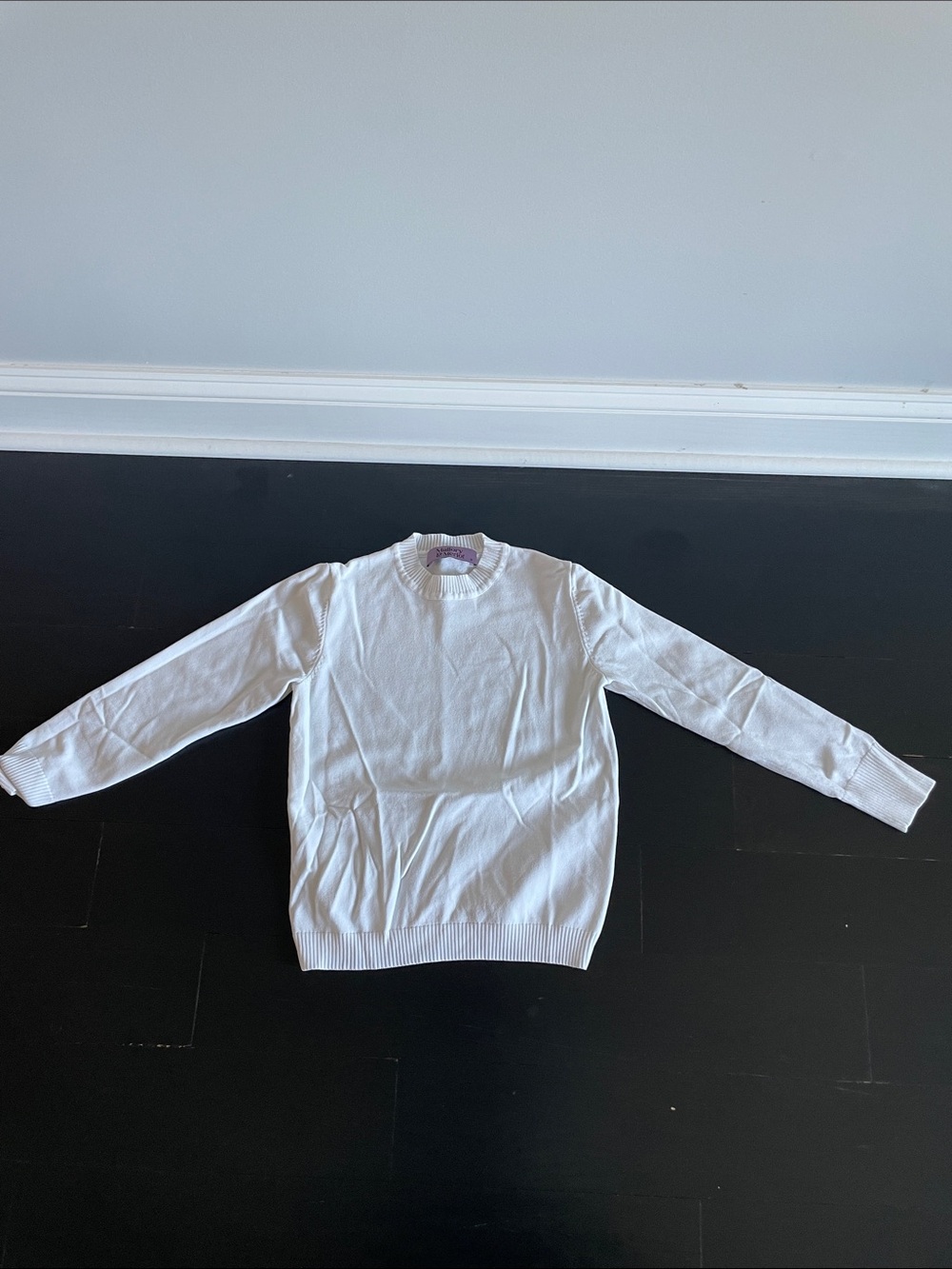 Classic White Crewneck Sweater